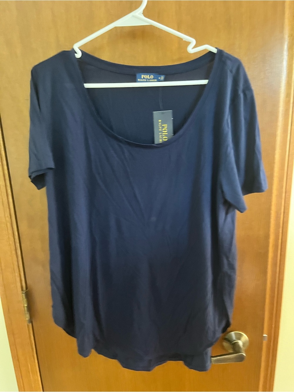 Ralph Lauren Navy Scoop Neck Short Sleeve Tee nwt